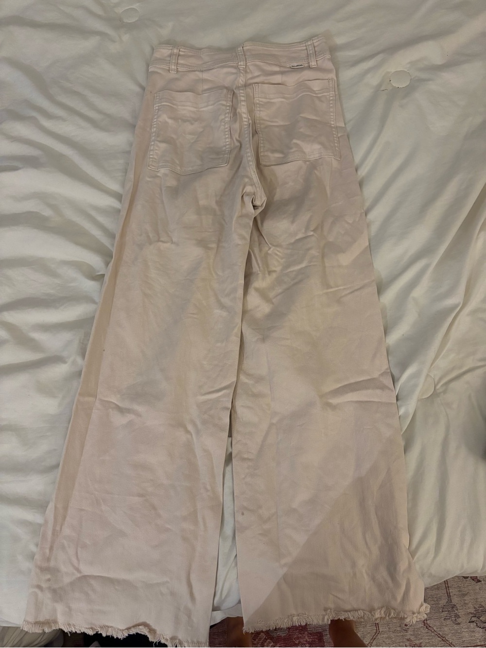 Wide Leg Women’s Jeans in Light Tan - Picture 2 of 3